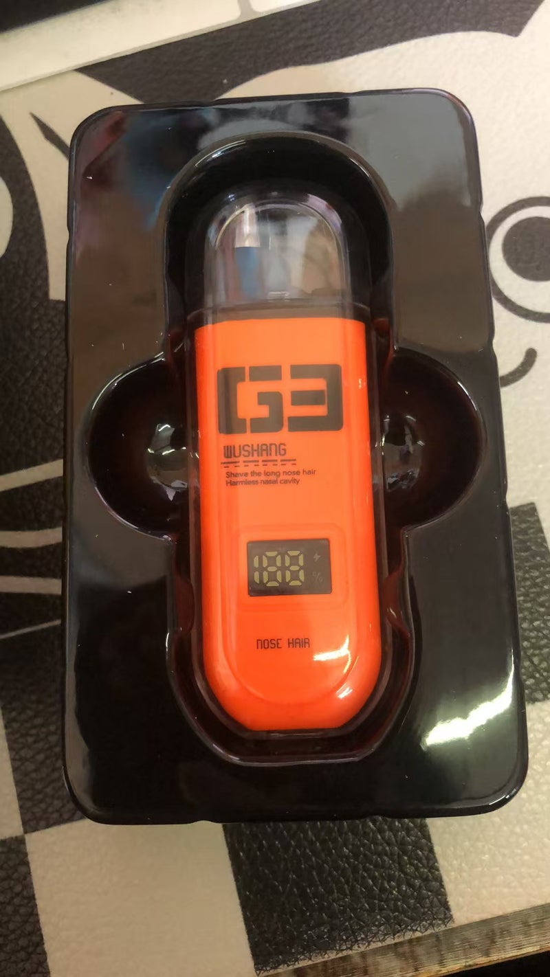 Electric nose hair trimmer, rechargeable, washable head, suitable for both men and women.